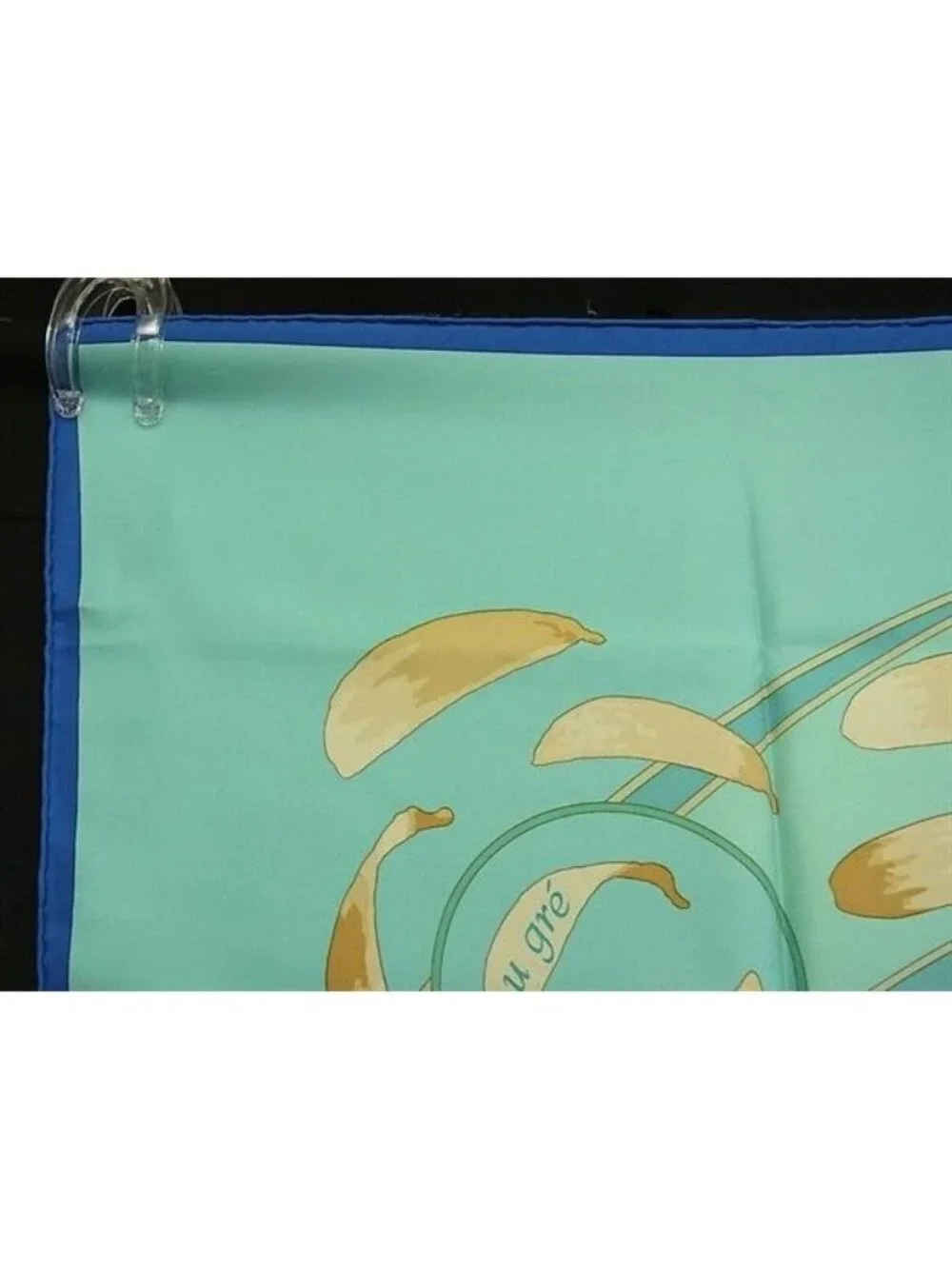 Hermes an Gre du Vent Carre 90 Silk Scarf Shawl Light Blue - Picture 2 of 4